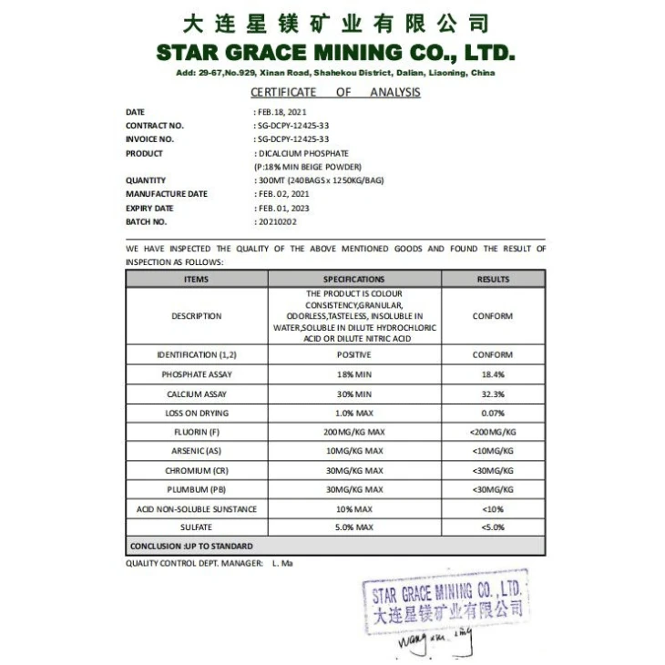 Dicalcium Phosphate(DCP) on Soil Quality and Sustainability
